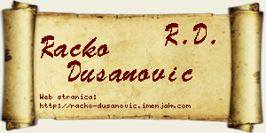 Racko Dušanović vizit kartica